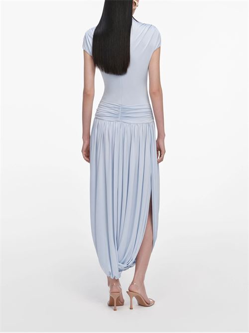 Ruffled midi dress SELF PORTRAIT | SS26167MBLBLUE